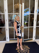 Socialite Black White Trim Dress